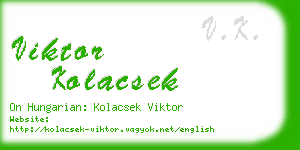 viktor kolacsek business card